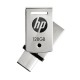 HP x5000m unidad flash USB 128 GB USB Type-A / USB Type-C 3.2 Gen 1 (3.1 Gen 1) Acero inoxidable HPFD5000M-128